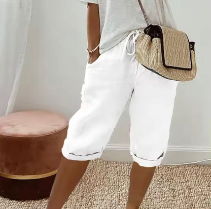 AVIANA | LINEN FULL SHORTS