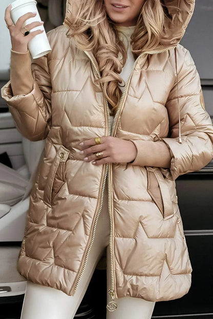 KHLOE | LONG PUFFER COAT WITH COZY OVERSIZED HOOD