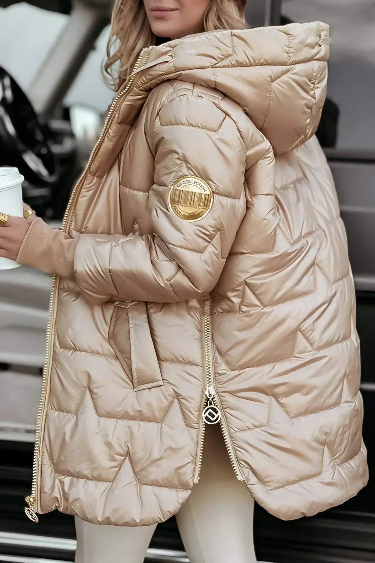 KHLOE | LONG PUFFER COAT WITH COZY OVERSIZED HOOD