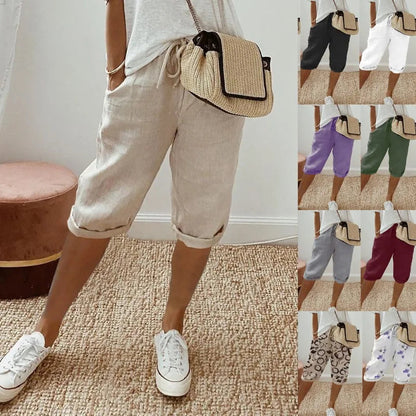 AVIANA | LINEN FULL SHORTS