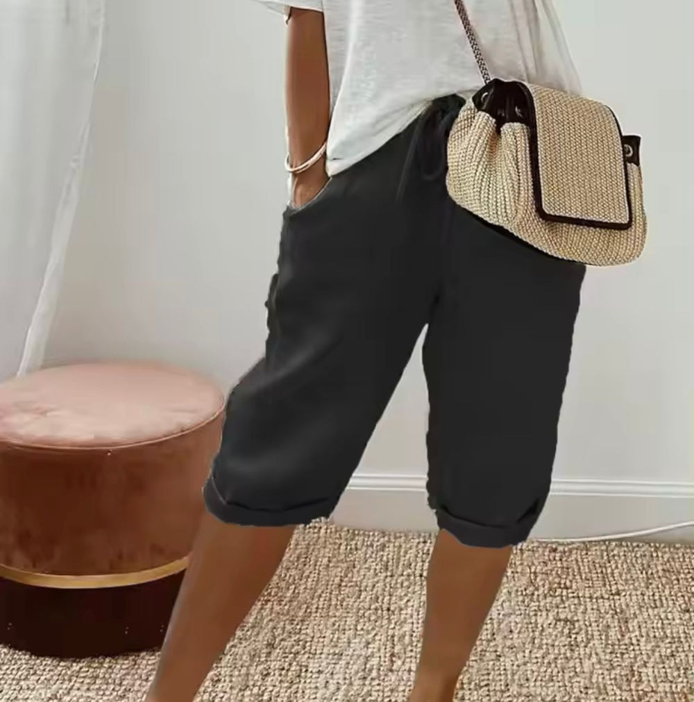 AVIANA | LINEN FULL SHORTS