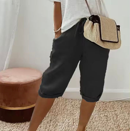 AVIANA | LINEN FULL SHORTS