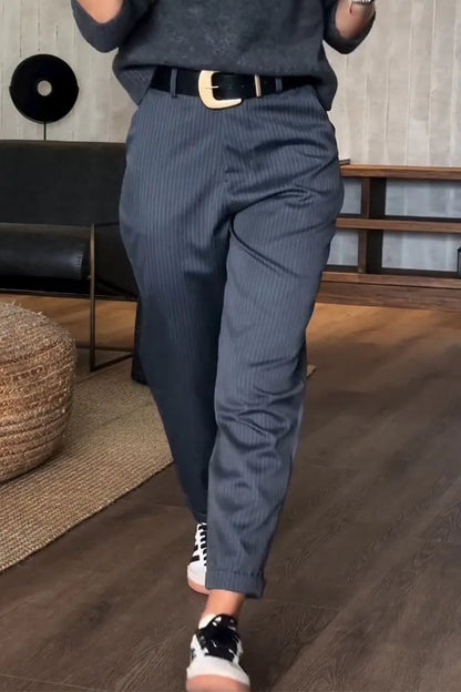 MAYA | ELEGANT, FIGURE-FLATTERING TROUSERS WITH STRIPES