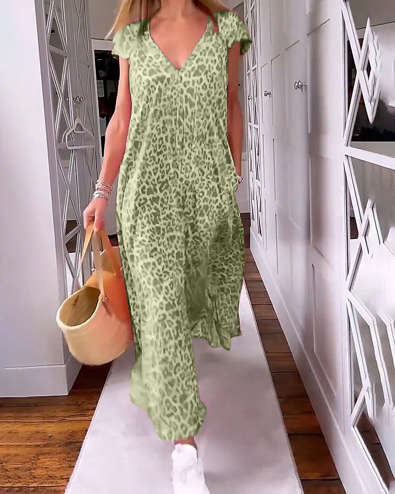 WIKTORIA | V-NECK MAXI DRESS