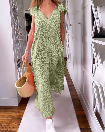 WIKTORIA | V-NECK MAXI DRESS