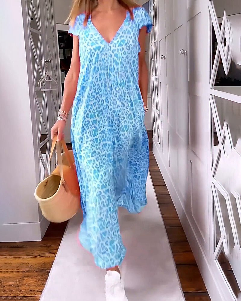 WIKTORIA | V-NECK MAXI DRESS