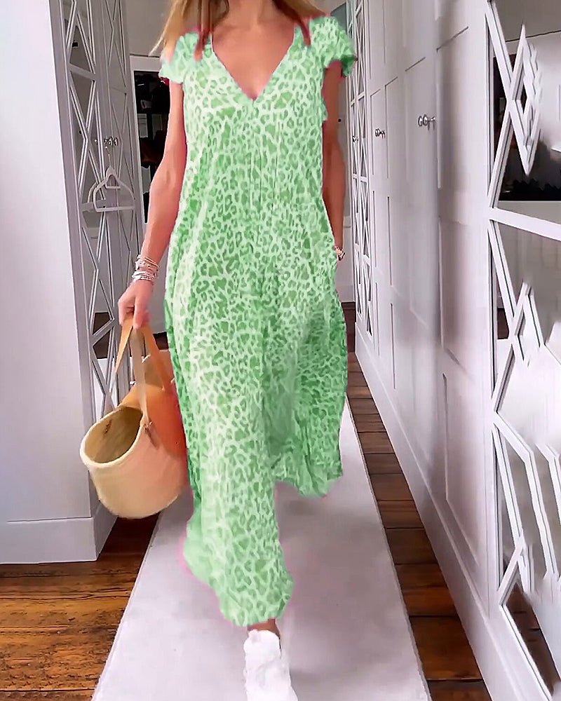 WIKTORIA | V-NECK MAXI DRESS