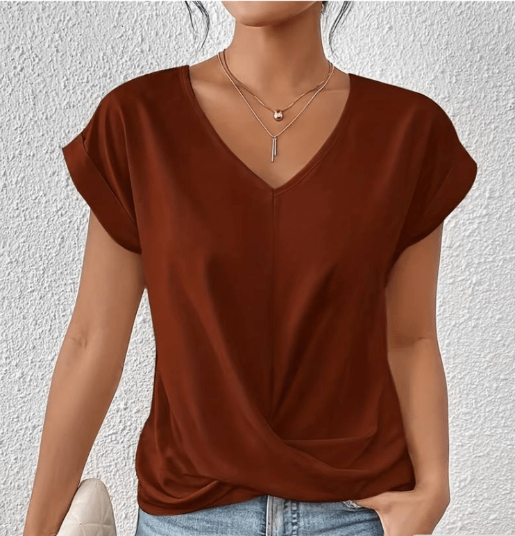 GEMMA | TUMMY-TUCKING V-NECK TOP