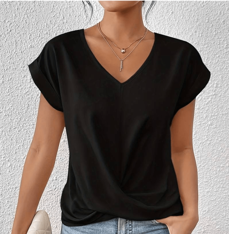 GEMMA | TUMMY-TUCKING V-NECK TOP