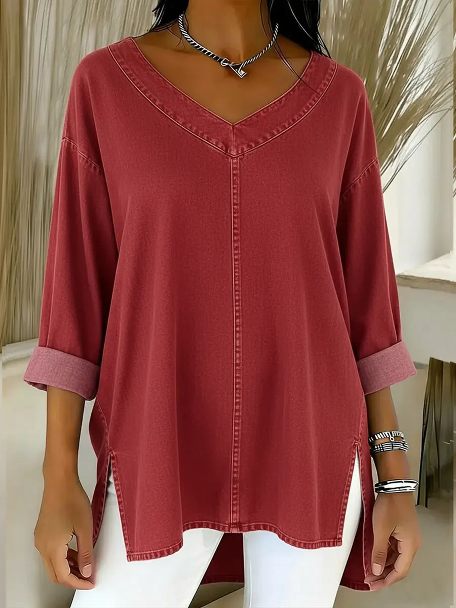 DARCY | RELAXED V-NECK TOP
