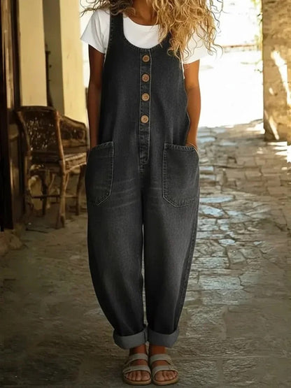 LENNA | VINTAGE COTTON DENIM JUMPSUIT
