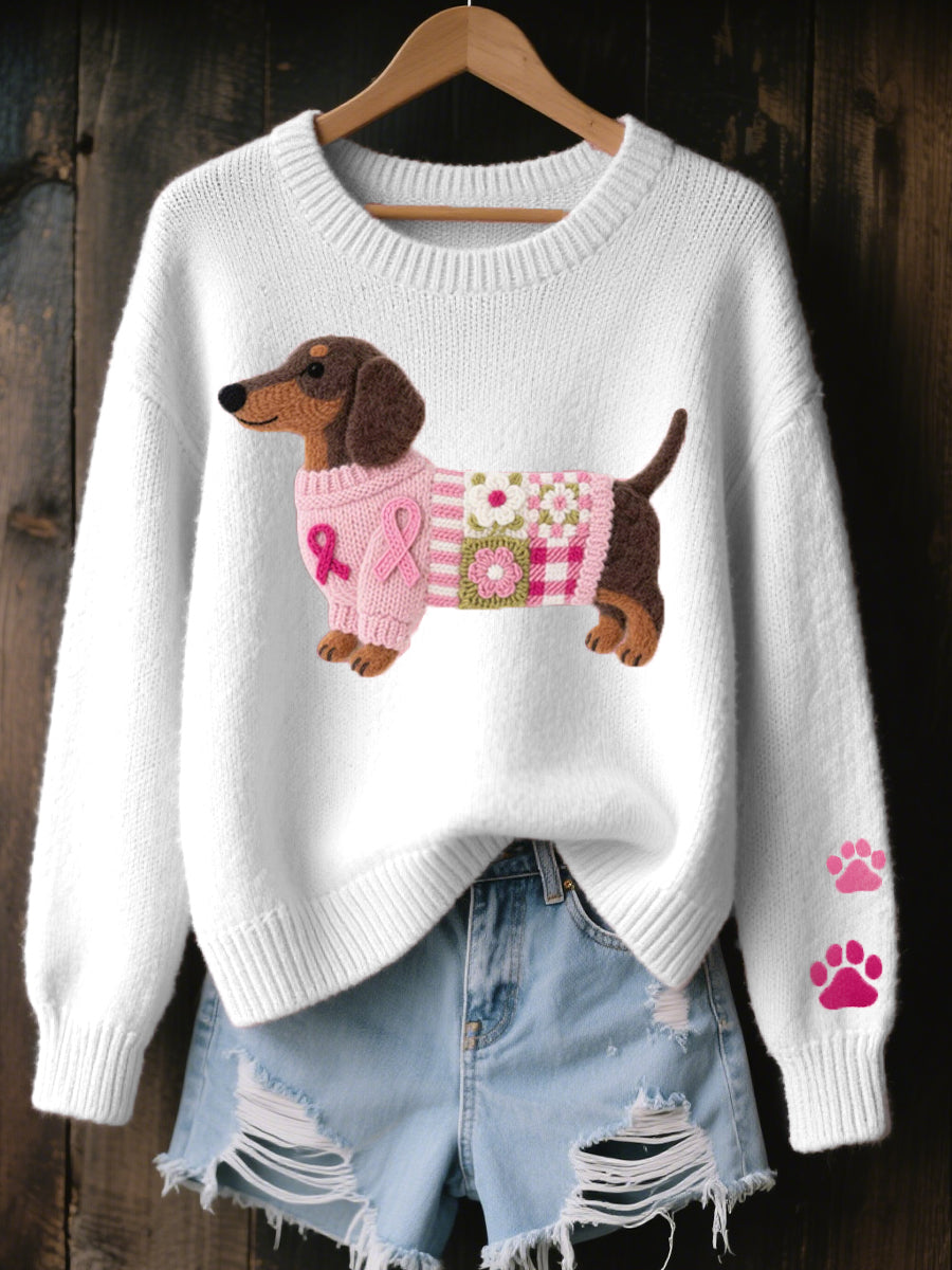 ELLA | COZY SWEATER WITH FELTED DACHSHUND